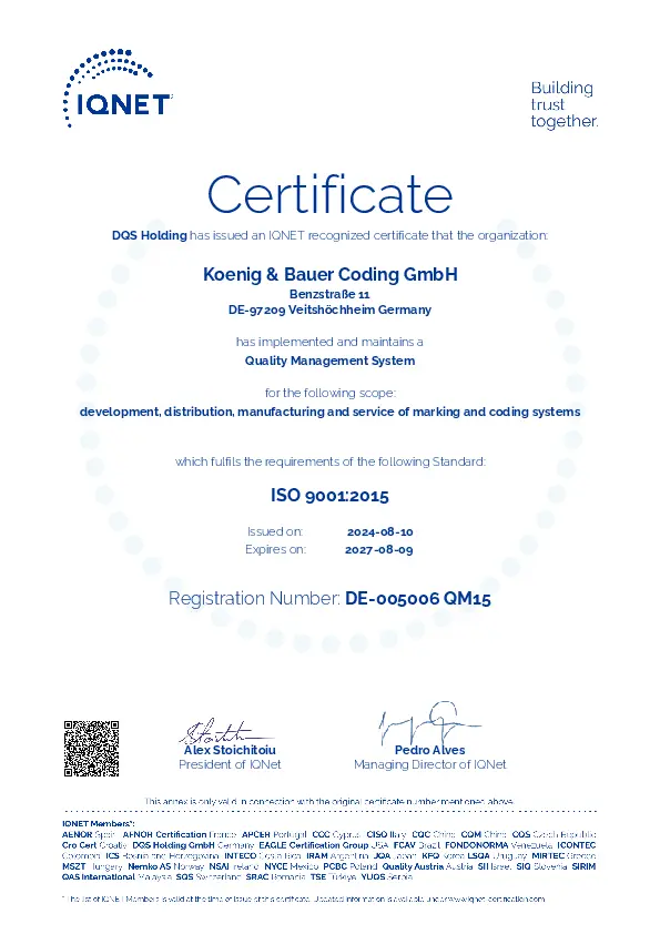 IQNet ISO 9001:2015