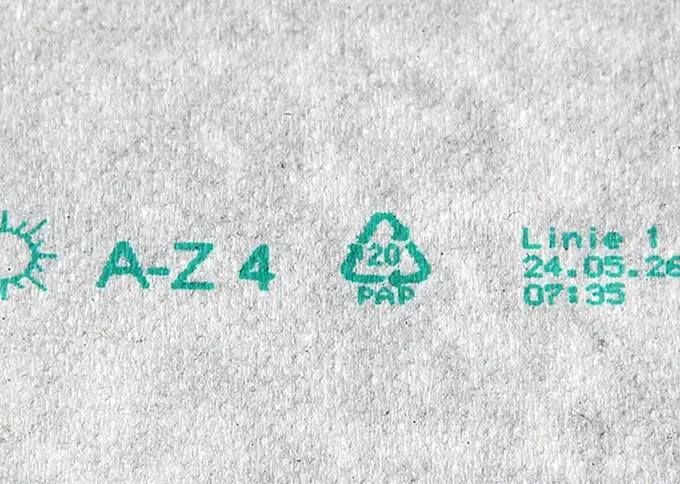 customised green ink marking with continuous inkjet printer alphajet 