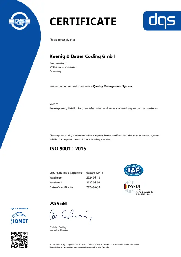 DQS ISO 9001:2015